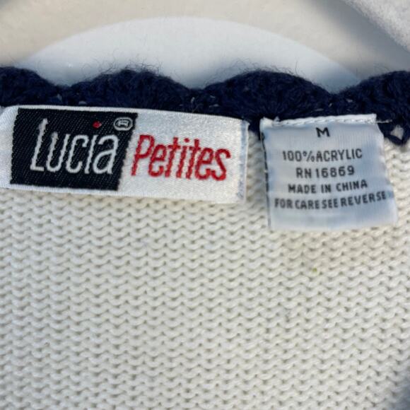 Vintage Embroidered Sweater Cardigan M EUC - Picture 5 of 8